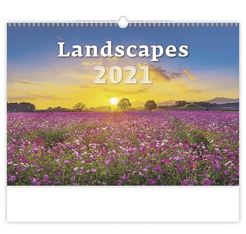 Landscapes 2027, nástěnný kalendář, prodloužená záda