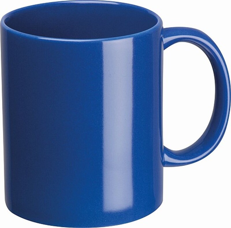 Lesklý keramický hrnek, 300ml, v krabičce, modrý