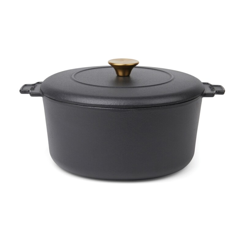 Litinový hrnec 5,5l, černá