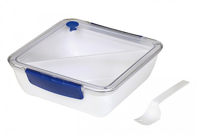 Lunchbox s odnímatelnou přihrádkou, modré detaily
