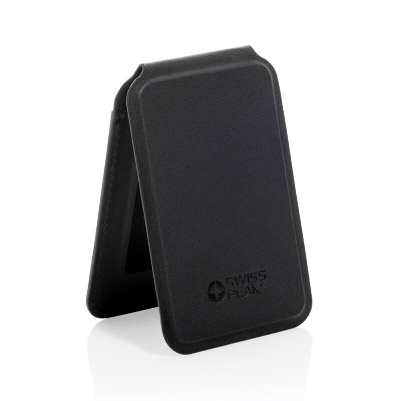 Magnetická peněženka na telefon Magstand RCS z recyklovaného PU, černá