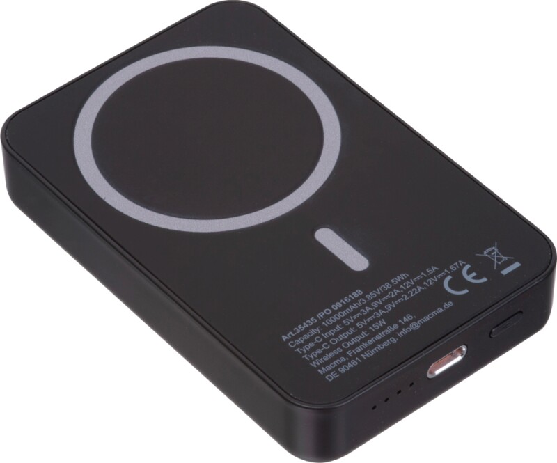 Magnetická powerbanka Magsafe® 10000 mAh, černá