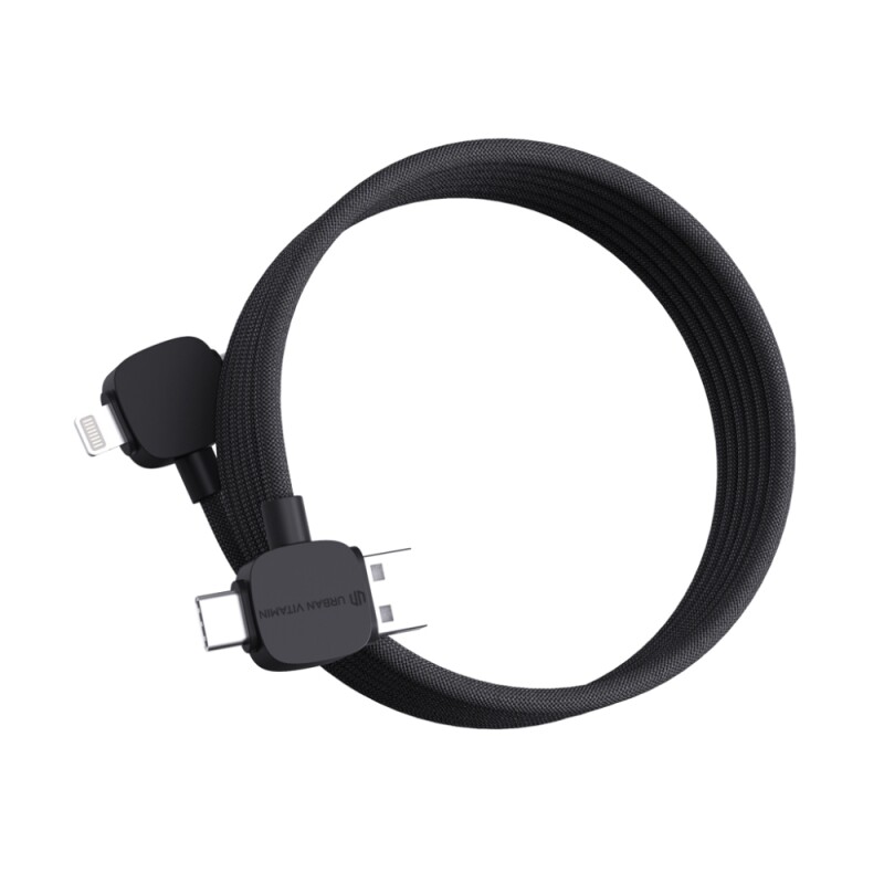 Magnetický kabel Urban Vitamin Stockton 65W z rec. TPE/PET, černá