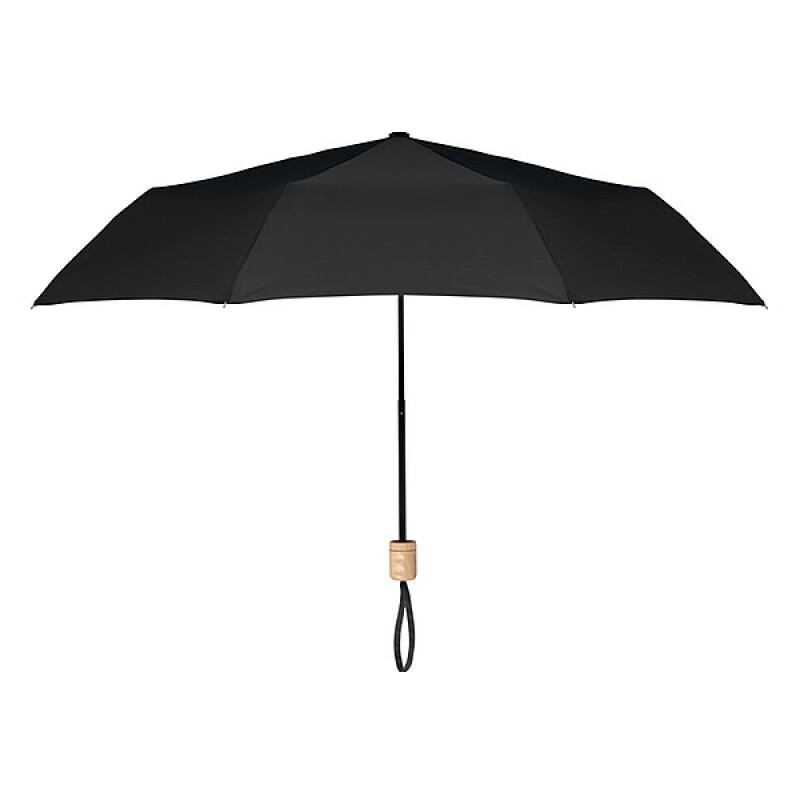 Manuální skládací deštník, 3-dílná konstrukce, pr.99cm, černý