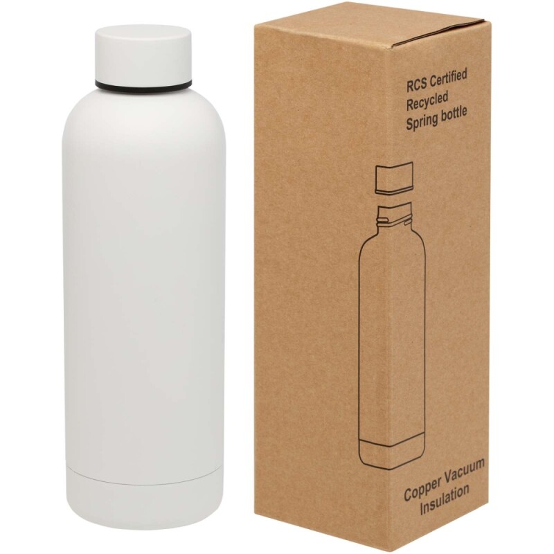 Měděná vakuově izolovaná láhev 500ml, bílá