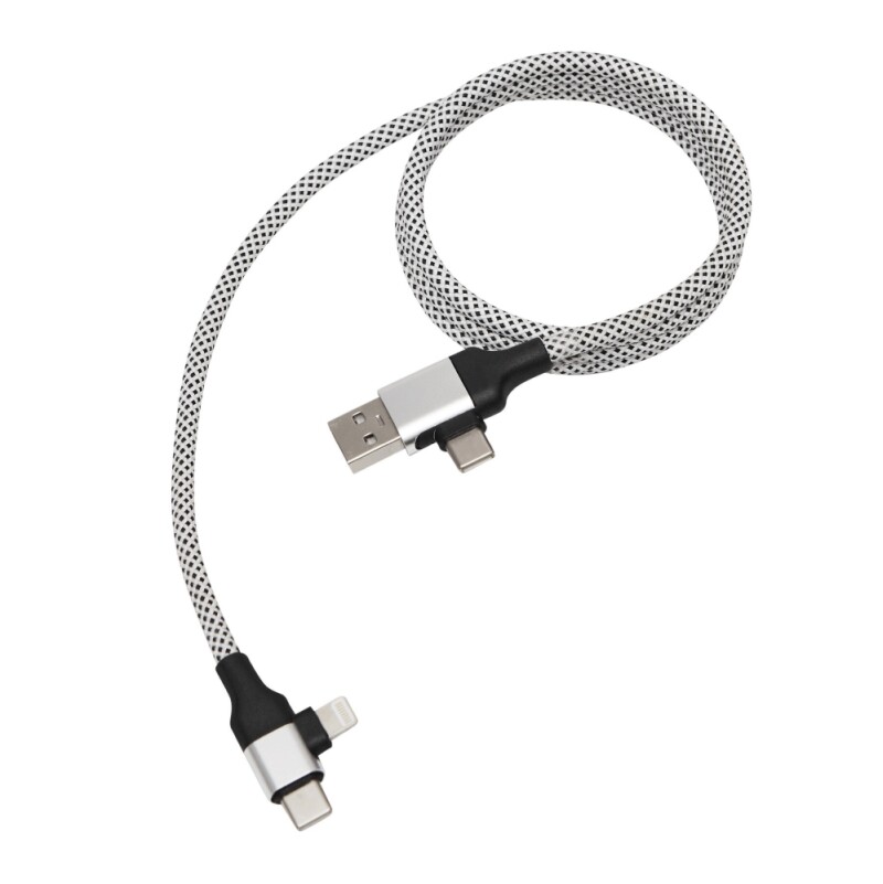 Nabíjecí a datový kabel, stříbrná