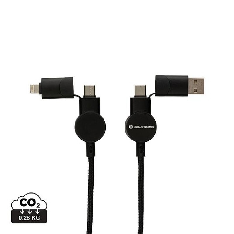 Nabíjecí kabel se 4 koncovkami, černý