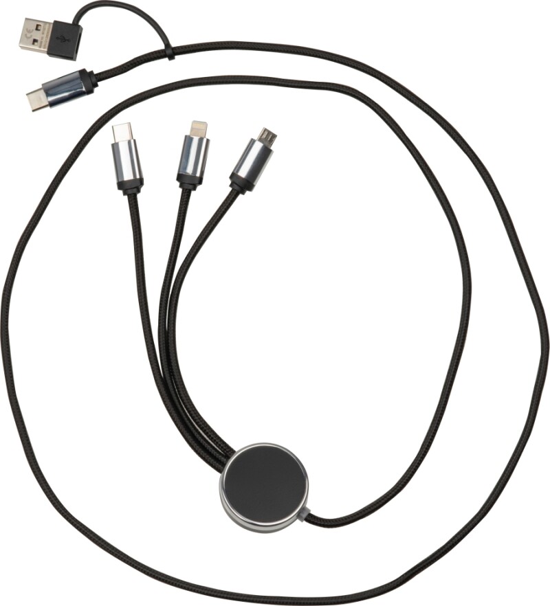 Nabíjecí kabel se světlem, černá