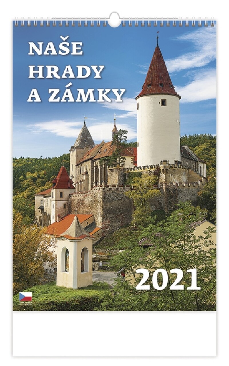 Naše hrady a zámky 2027, nástěnný kalendář, prodloužená záda