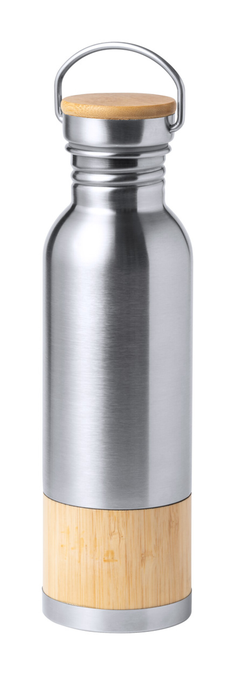 Nerezová láhev na pití 750ml, s bambusovými detaily