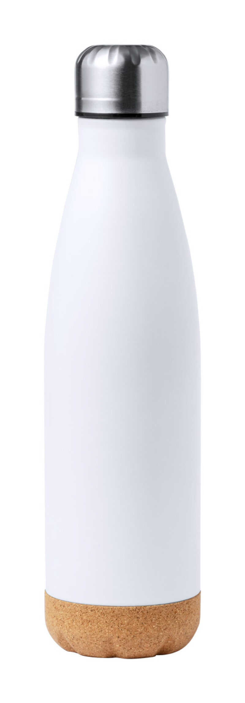 Nerezová láhev na pití s korkovým dnem, 750ml, bílá