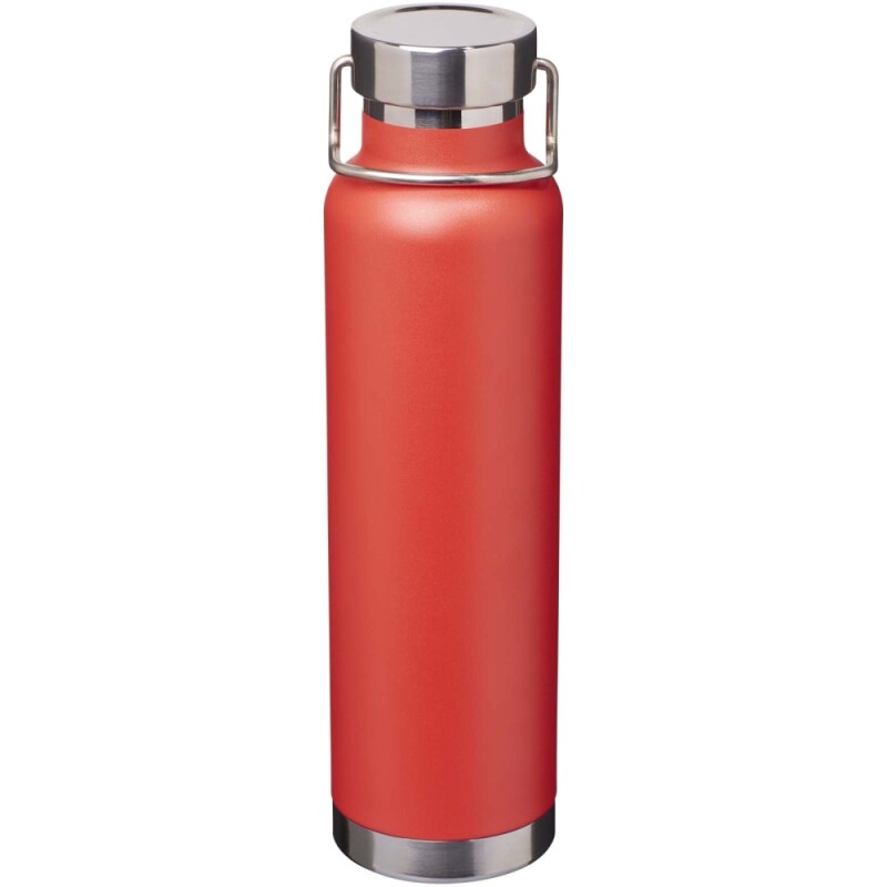 Nerezová láhev na vodu s měděnou vakuovou izolací 650ml, červená