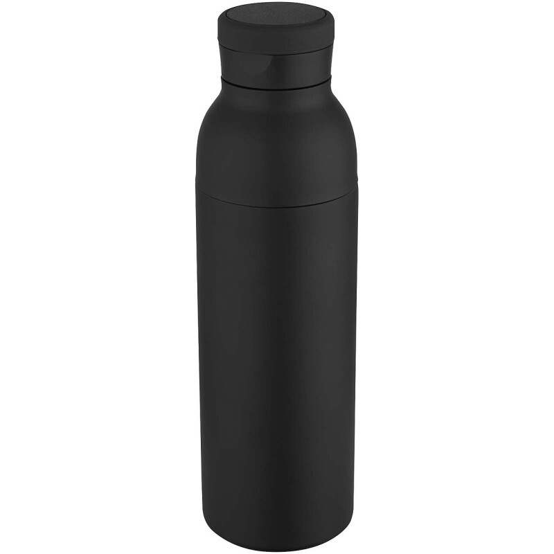 Nerezová láhev na vodu s vakuovou izolací 650 ml, černá