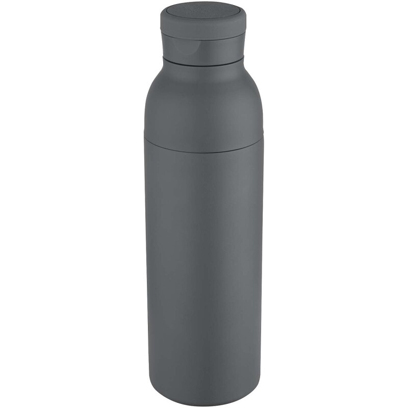 Nerezová láhev na vodu s vakuovou izolací 650 ml, tmavě šedá