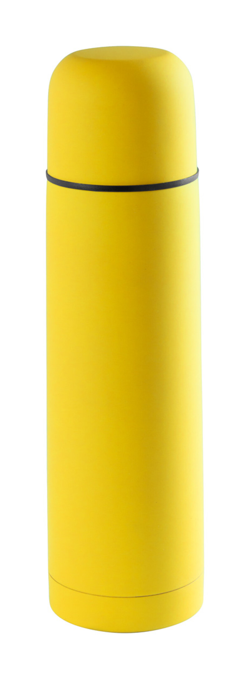 Nerezová pogumovaná termoska, 500ml, žlutá