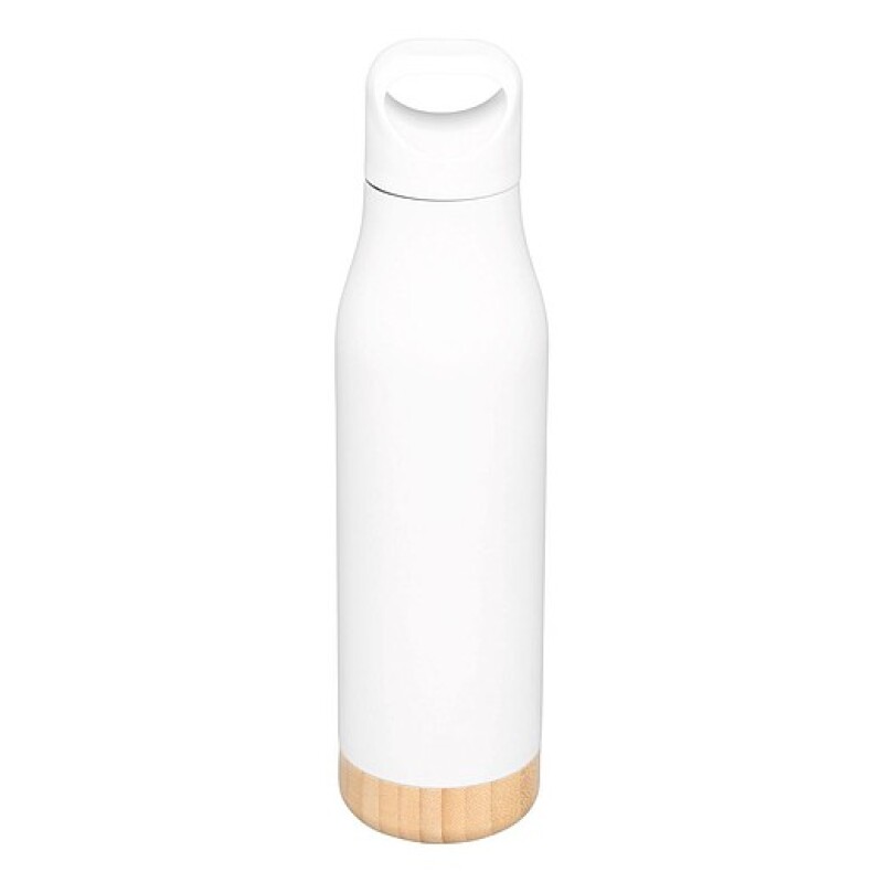 Nerezová termoska s bambusovým dnem, objem 500ml, bílá