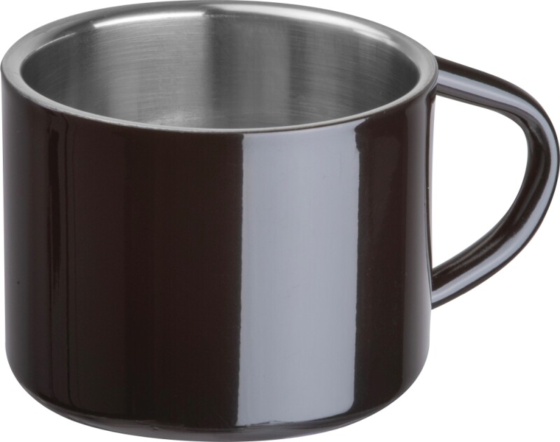 Nerezový hrnek na espresso 80ml, černá