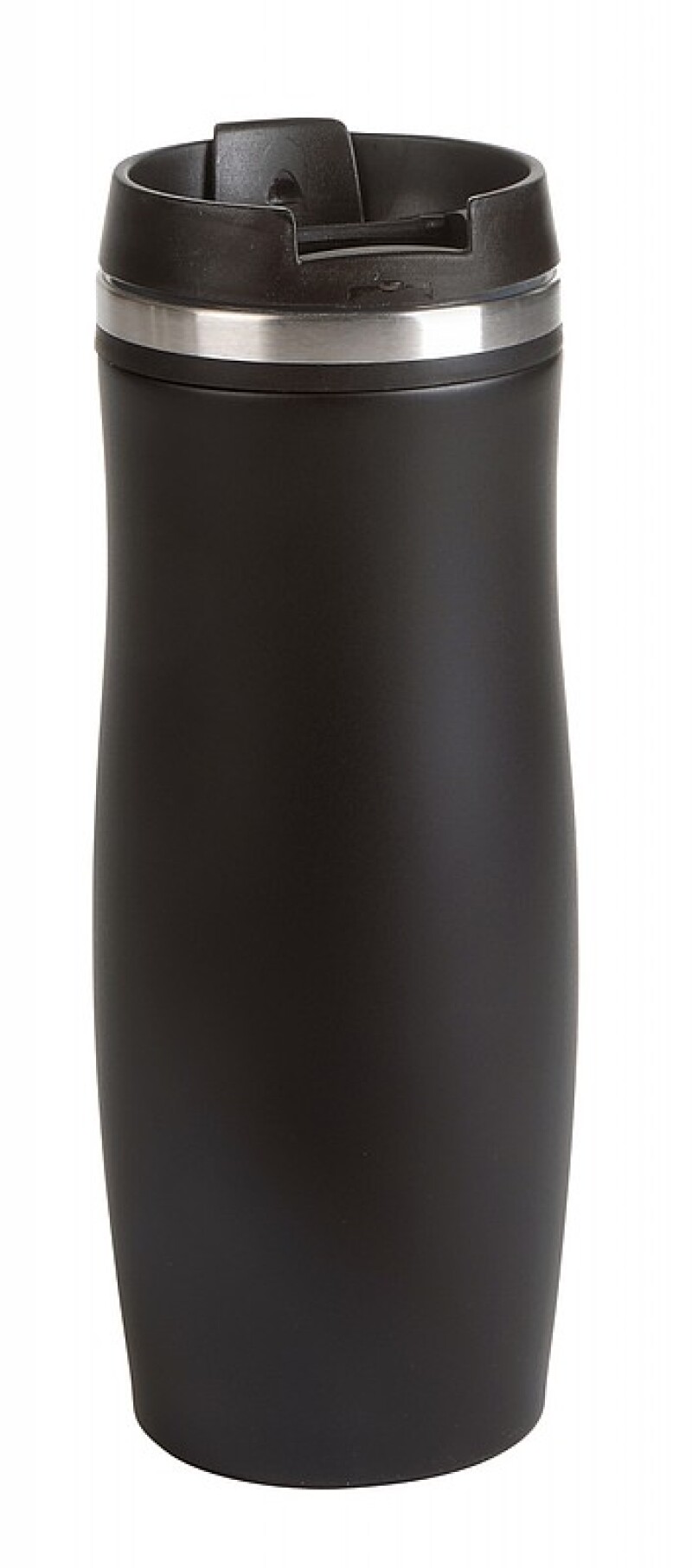 VASCO Černý nerezový termohrnek s barevným pruhem, 400 ml, černá