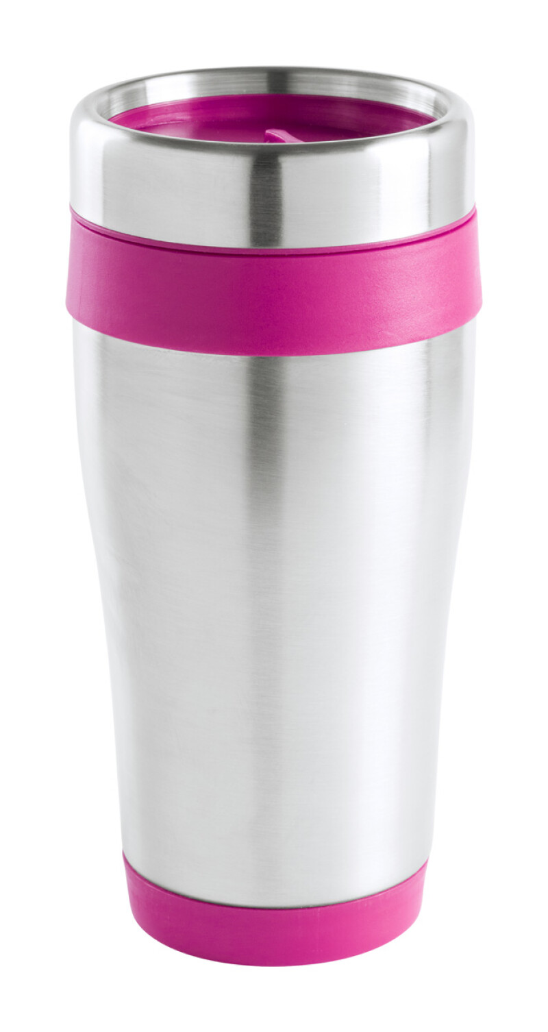 Nerezový termohrnek, 450ml, růžové detaily