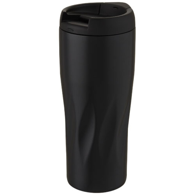 Nerezový termohrnek 450ml, s plastovým víčkem, černý