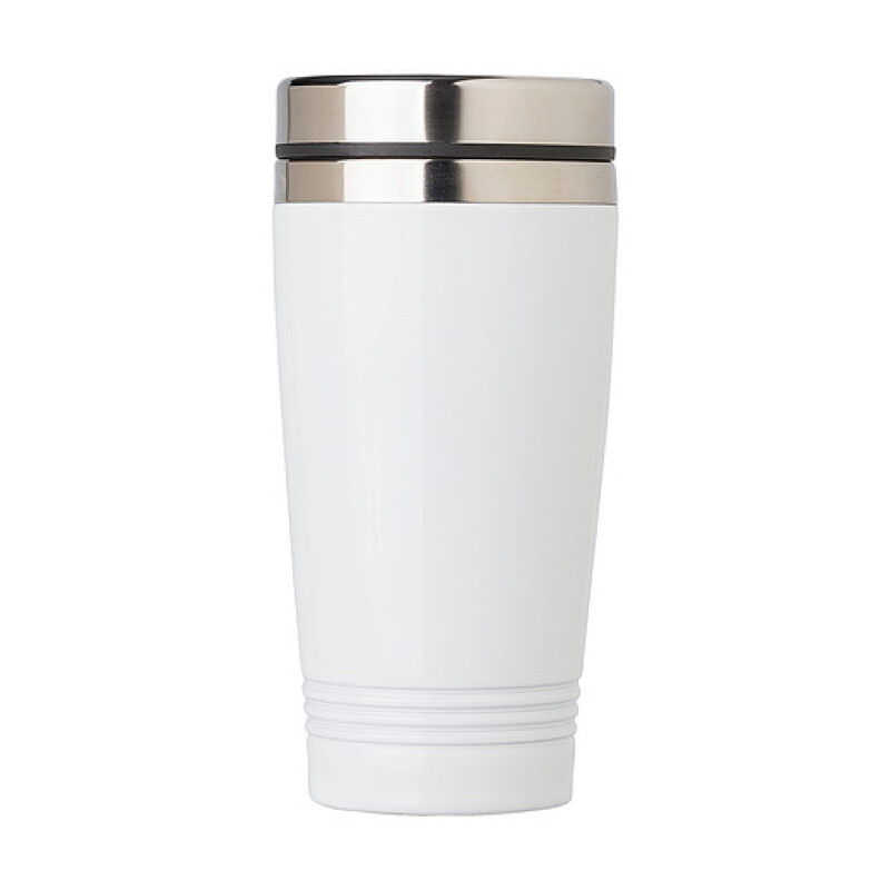 FELIAS Nerezový termohrnek s víčkem, 450 ml, bílá