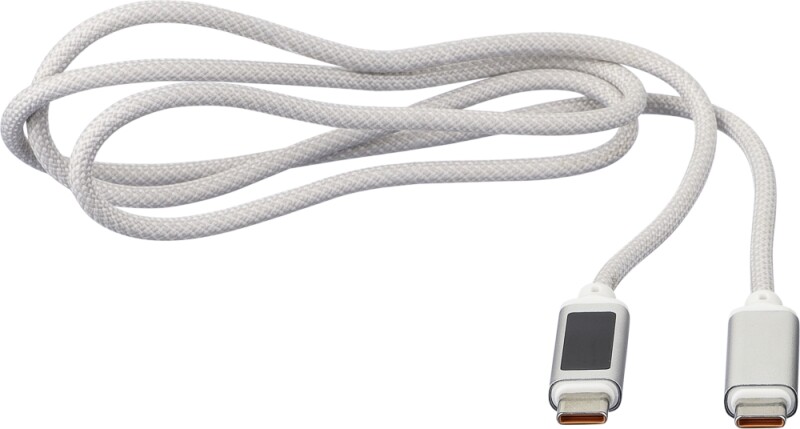 Nylonový nabíjecí kabel 65W, světle šedá