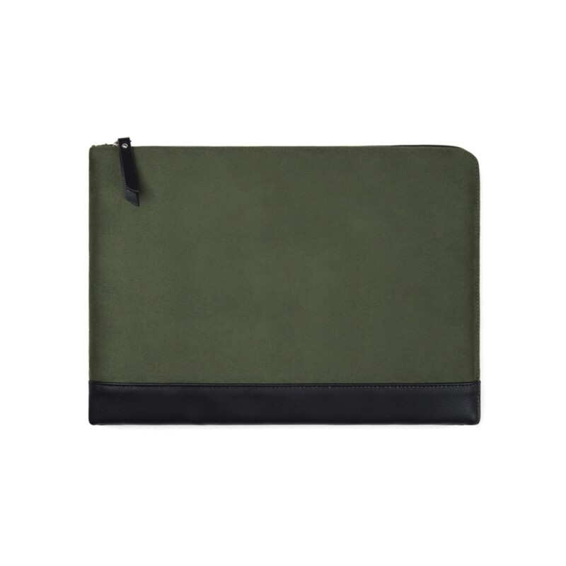 Obal na 14" notebook z RCS recyklovaného polyesteru, zelená/černá