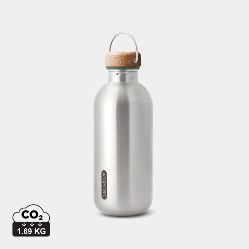 Ocelová láhev na vodu 600ml, vojenská zelená