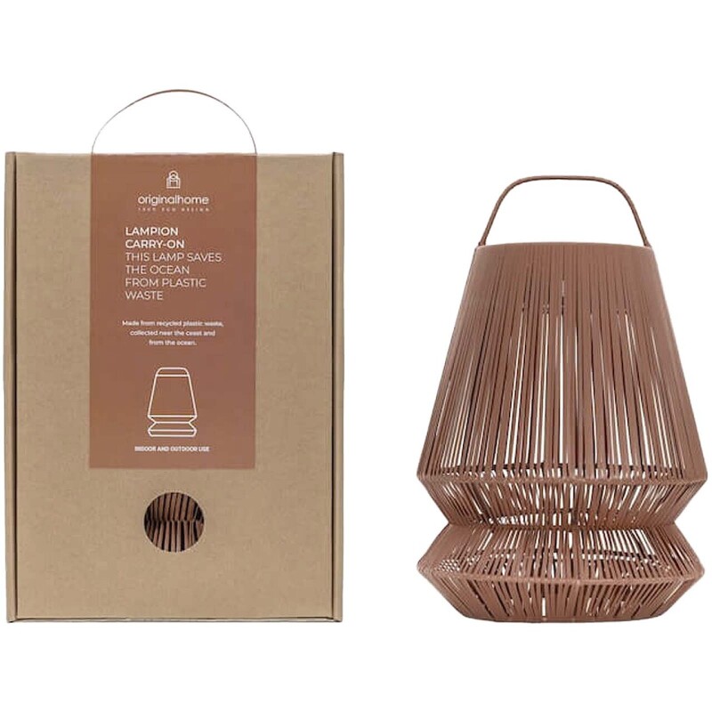 Originalhome lampion z recyklovaného materiálu, hnědá