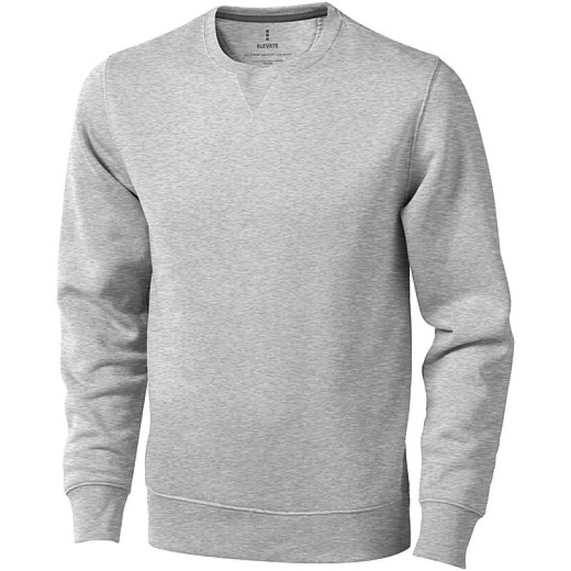 Unisex mikina s kulatým výstřihem Elevate Arora, velikost L, šedý melír