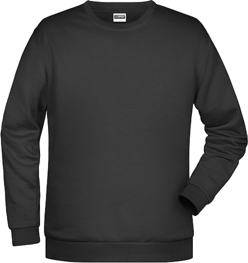Pánská mikina James Nicholson sweatshirt men, černá, vel. 5XL