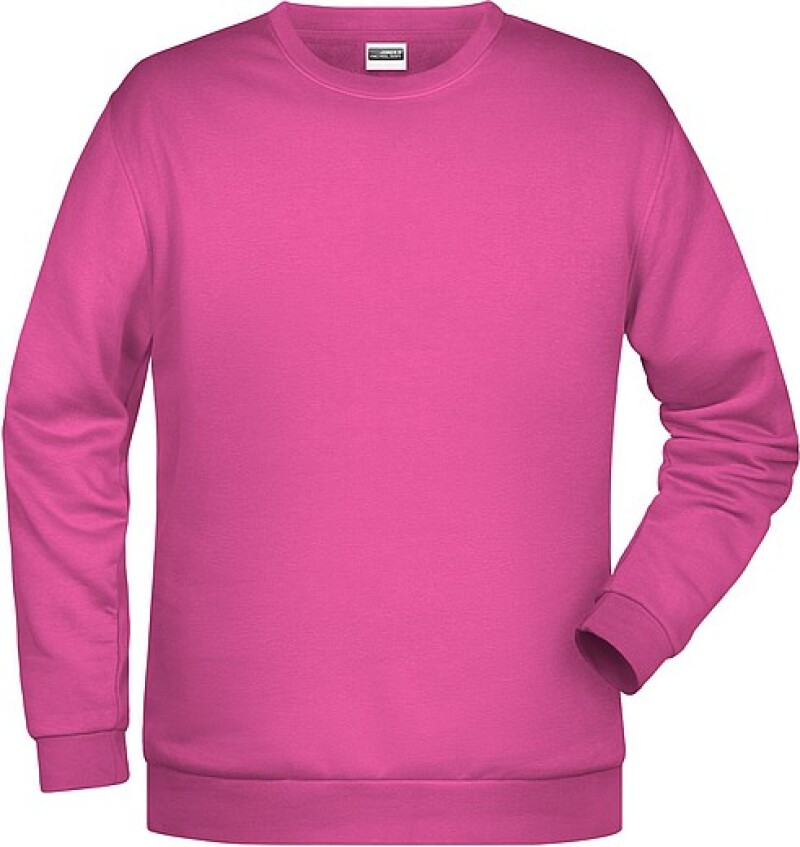 Pánská mikina James Nicholson sweatshirt men, růžová, vel. M