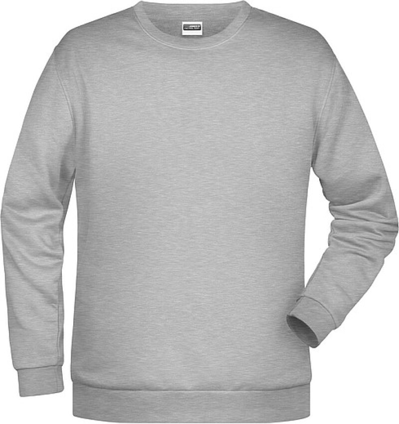 Pánská mikina James Nicholson sweatshirt men, tmavě šedý melír, vel. S