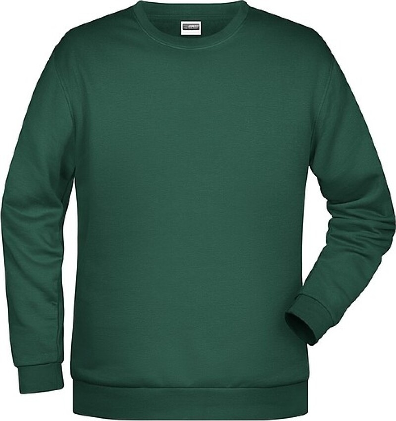 Pánská mikina James Nicholson sweatshirt men, tmavě zelená, vel. XXL
