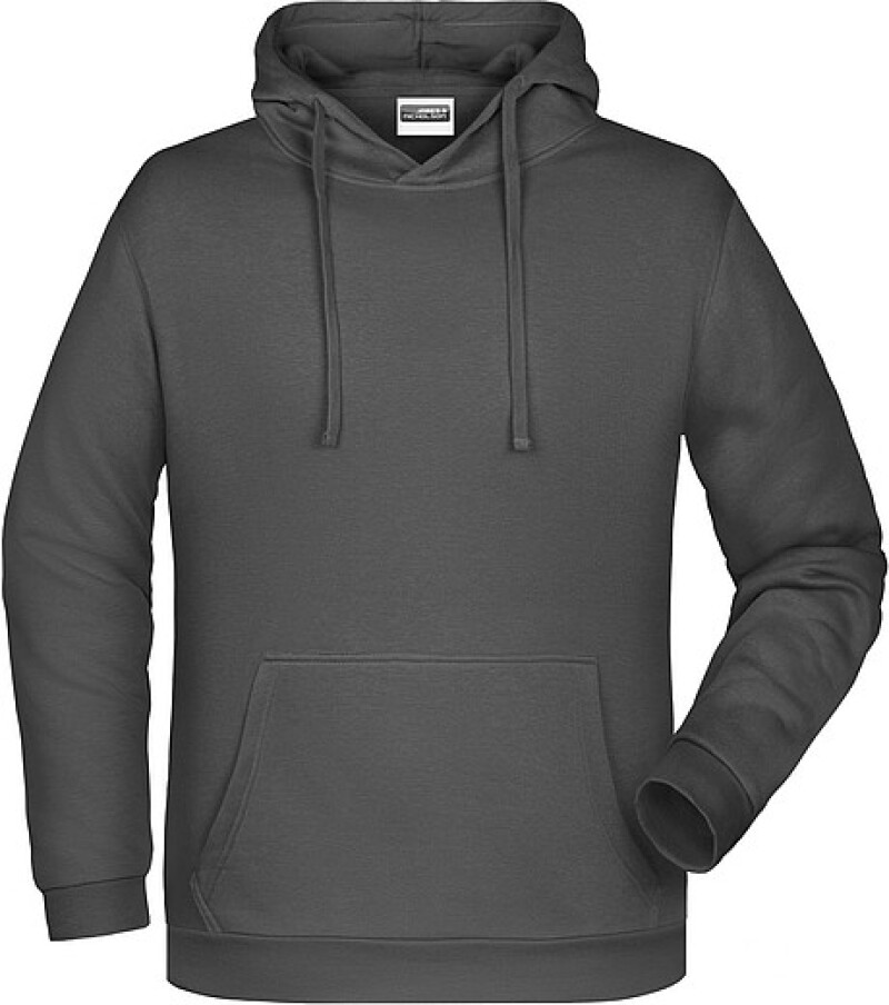Pánská mikina s kapucí James Nicholson sweat hoodie men, antracitová, vel. 3XL