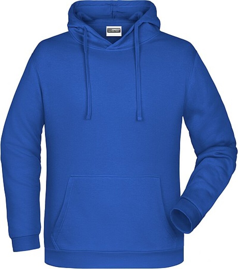 Pánská mikina s kapucí James Nicholson sweat hoodie men, královská modrá, vel. XXL