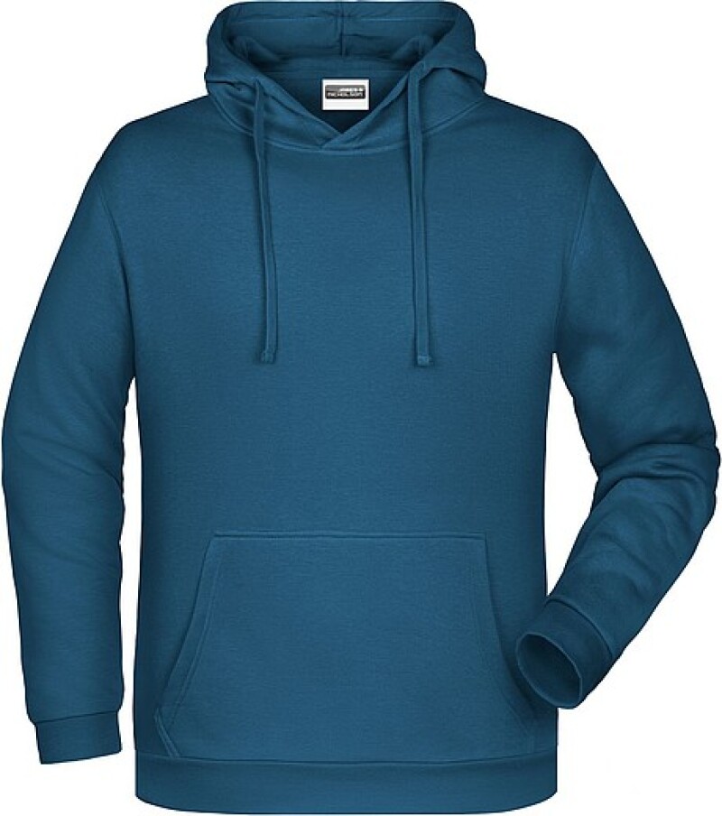Pánská mikina s kapucí James Nicholson sweat hoodie men, modrozelená, vel. 5XL