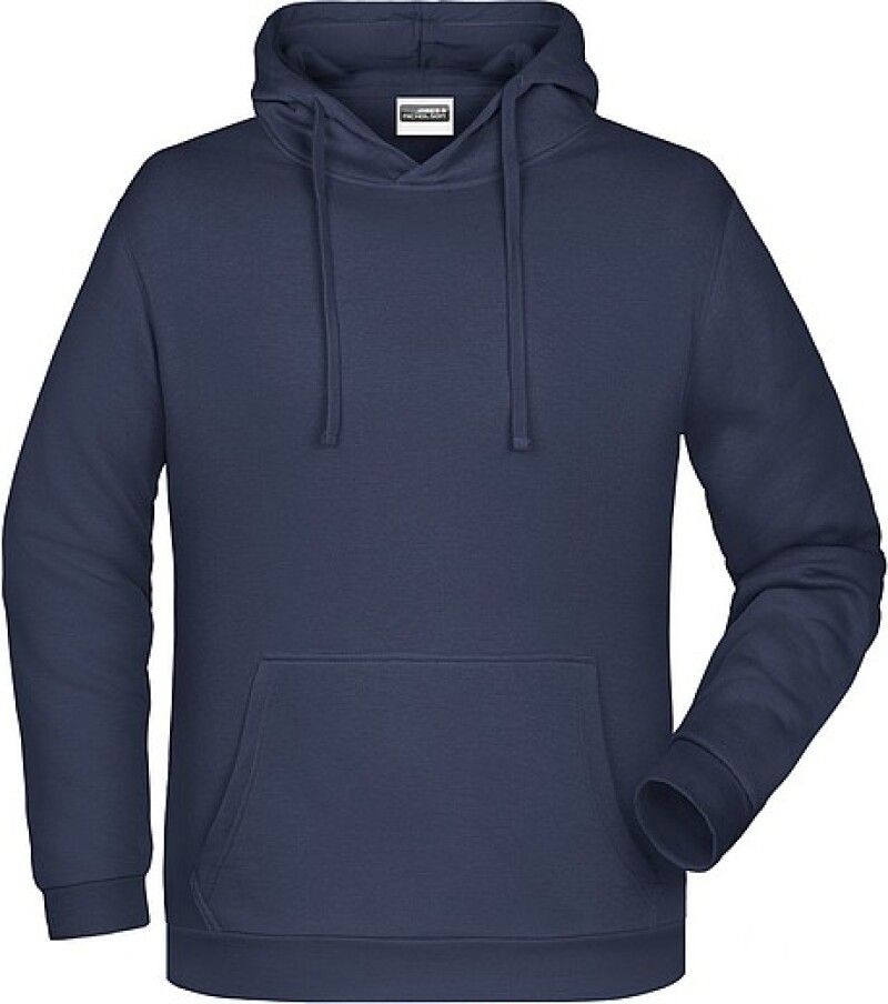 Pánská mikina s kapucí James Nicholson sweat hoodie men, námořní modrá, vel. XXL