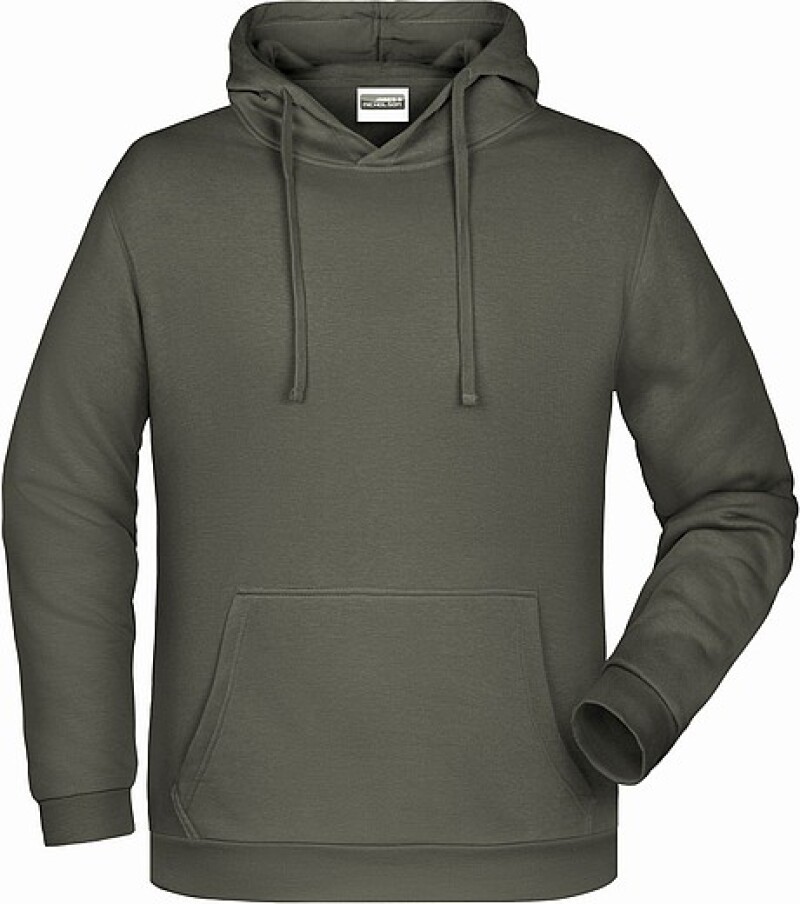 Pánská mikina s kapucí James Nicholson sweat hoodie men, šedá, vel. 4XL