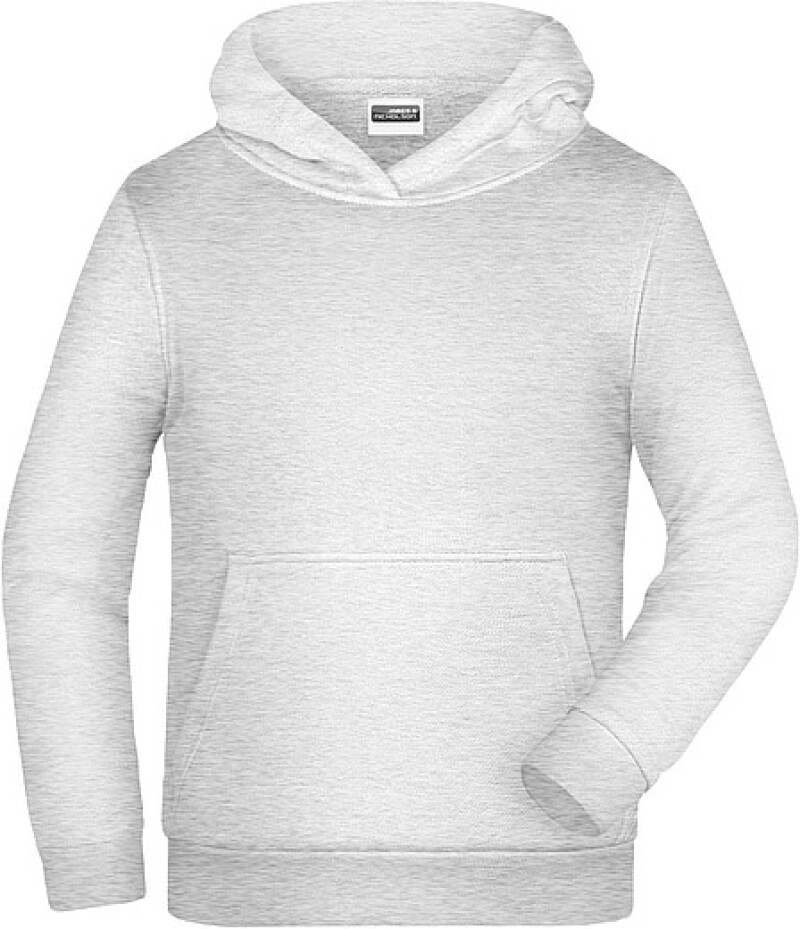 Pánská mikina s kapucí James Nicholson sweat hoodie men, sv. šedý melír, vel. M