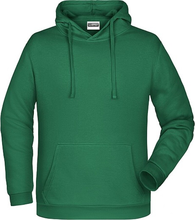 Pánská mikina s kapucí James Nicholson sweat hoodie men, sv. zelená, vel. 5XL