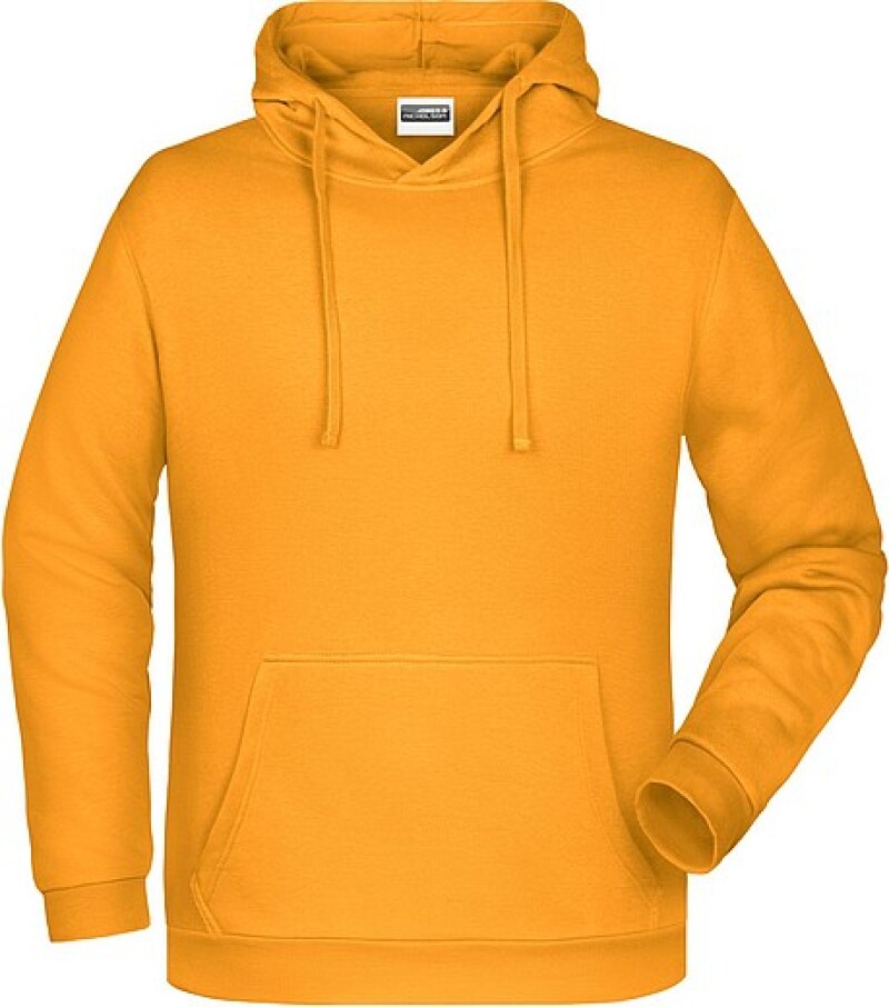 Pánská mikina s kapucí James Nicholson sweat hoodie men, tmavě žlutá, vel. S