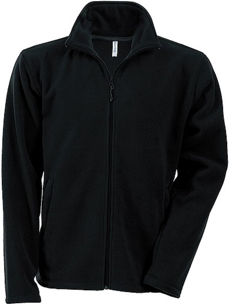 Pánská mikrofleecová mikina Kariban fleece jacket men, černá, vel. 3XL