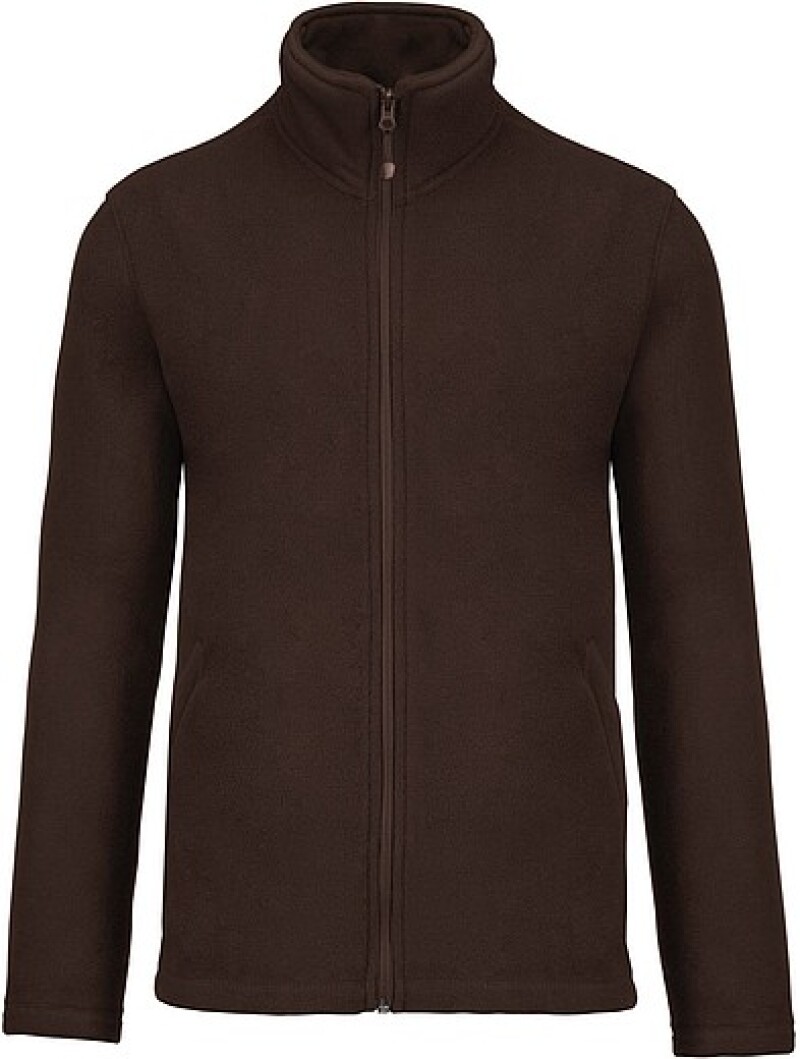 Pánská mikrofleecová mikina Kariban fleece jacket men, hnědá, vel. 3XL