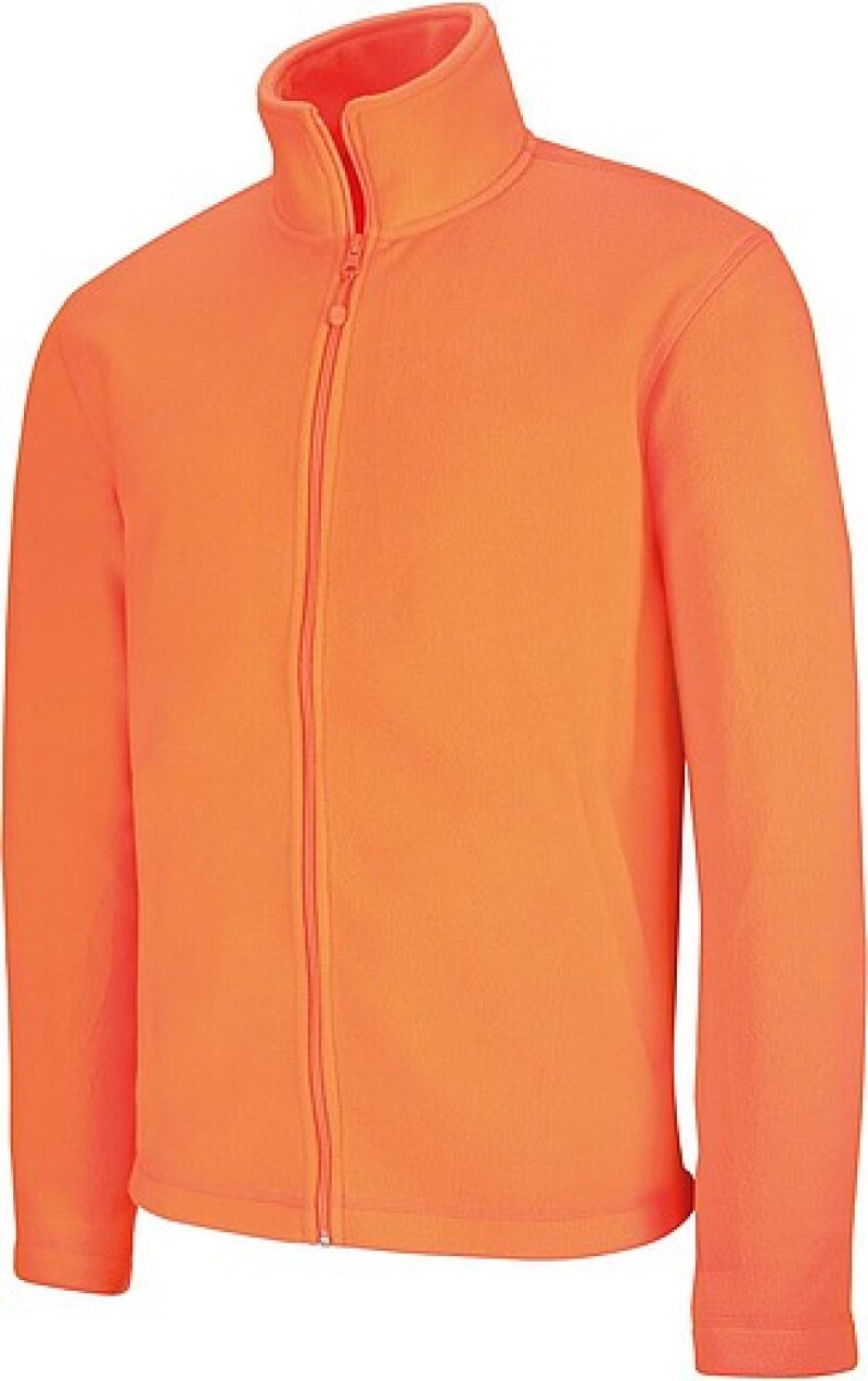 Pánská mikrofleecová mikina Kariban fleece jacket men, jasně oranžová, vel. 4XL