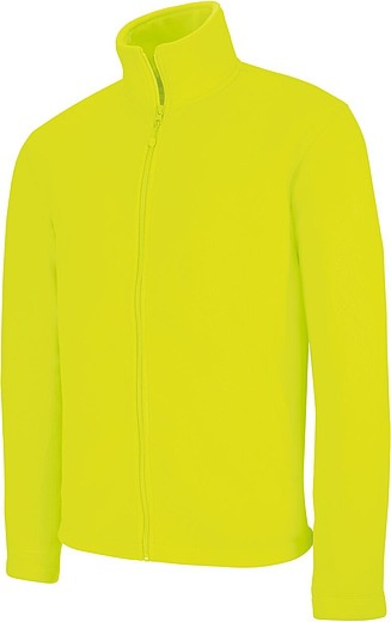 Pánská mikrofleecová mikina Kariban fleece jacket men, jasně žlutá, vel. M