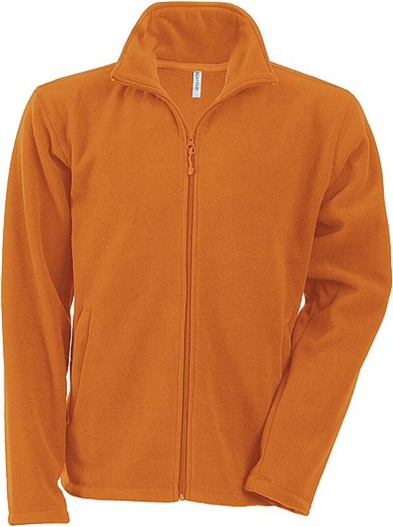 Pánská mikrofleecová mikina Kariban fleece jacket men, oranžová, vel. 3XL