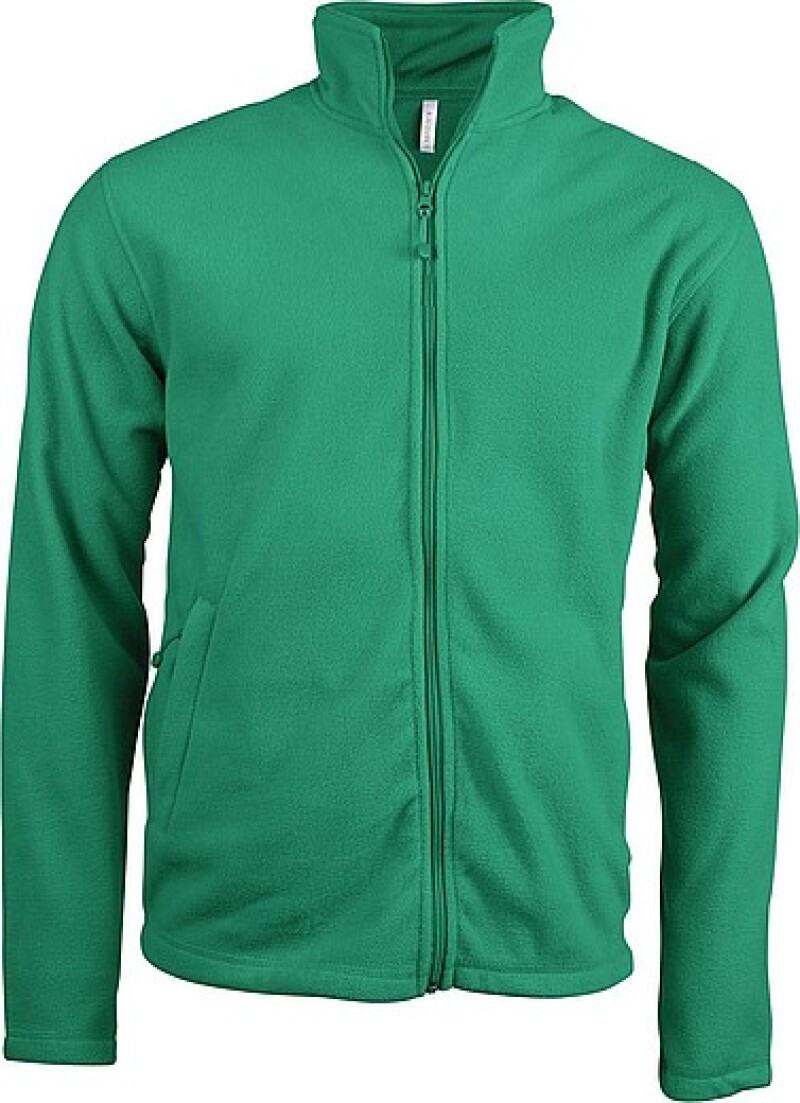 Pánská mikrofleecová mikina Kariban fleece jacket men, středně zelená, vel. XXL