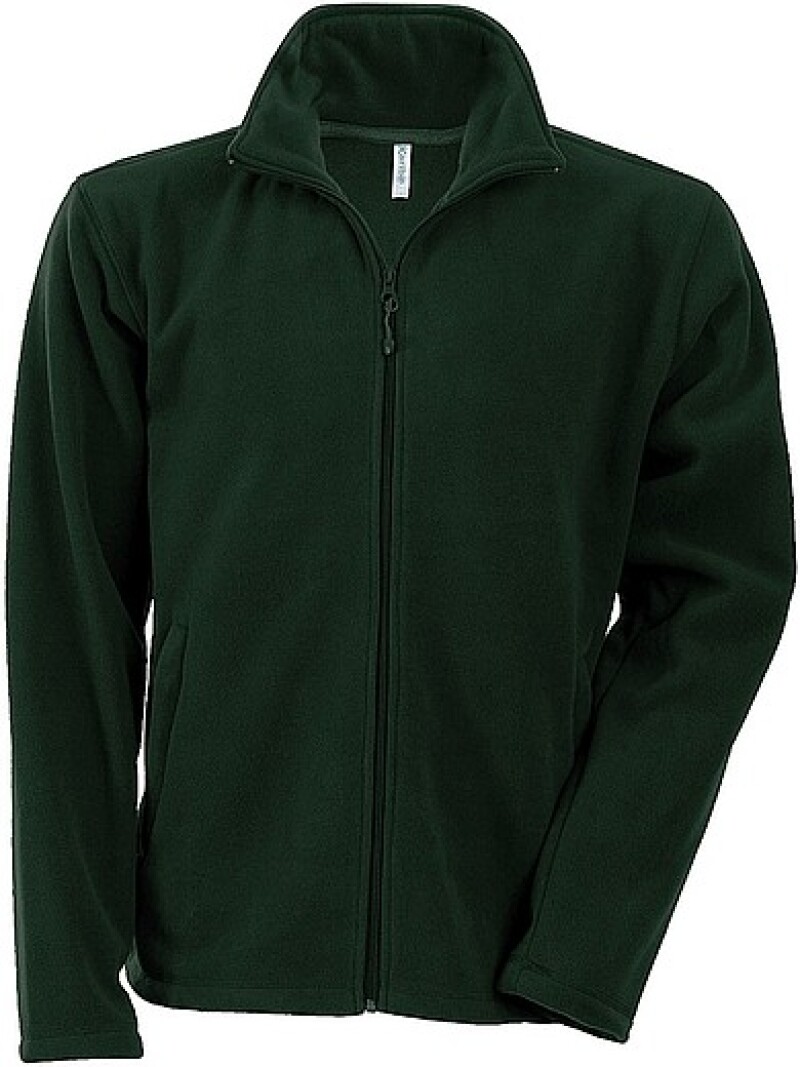 Pánská mikrofleecová mikina Kariban fleece jacket men, tmavě zelená, vel. 3XL