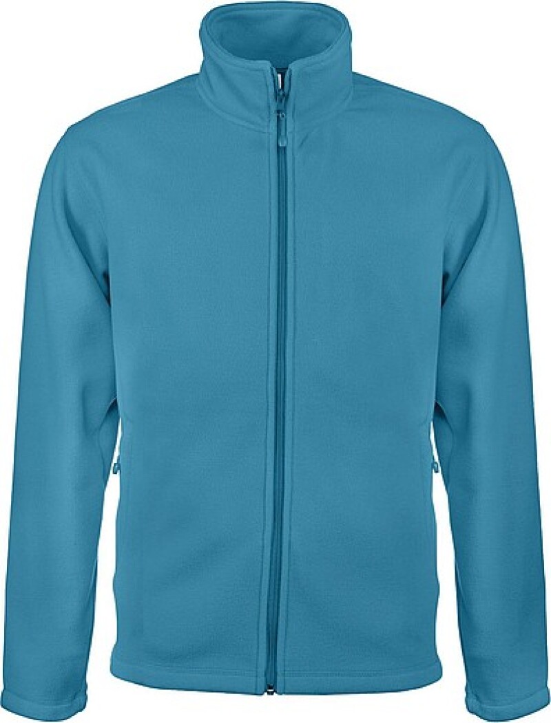 Pánská mikrofleecová mikina Kariban fleece jacket men, tyrkysová, vel. XXL